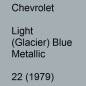 Preview: Chevrolet, Light (Glacier) Blue Metallic, 22 (1979).